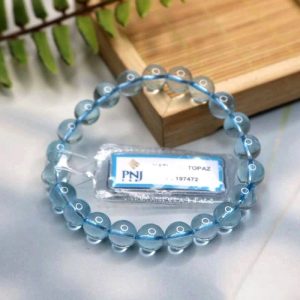 Vòng đá topaz tự nhiên cao cấp 6A 8mm