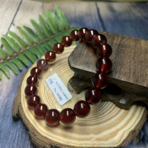 Vòng tay đá garnet cao cấp 6A 10mm 