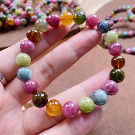 vòng đá tourmaline đa sắc