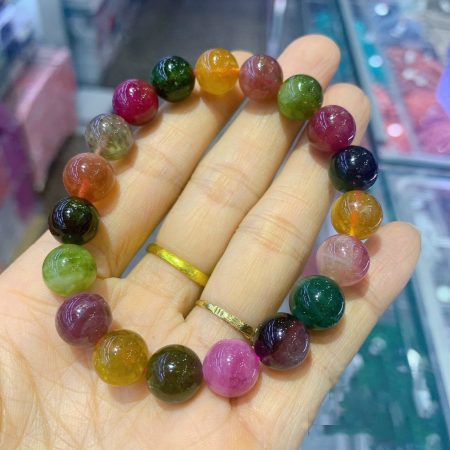 vòng tay đá tourmaline đa sắc