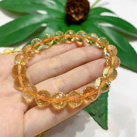 Vòng đá thạch anh vàng citrine cao cấp