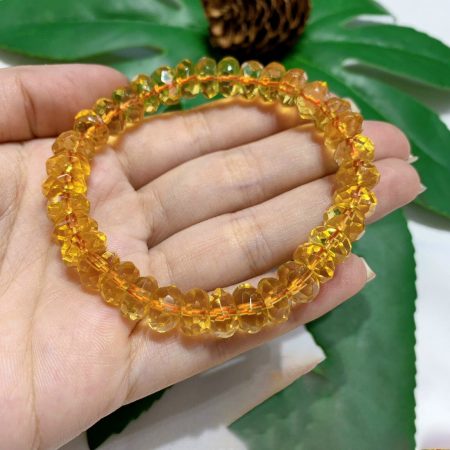 Vòng thạch anh vàng citrine cao cấp 7x10mm