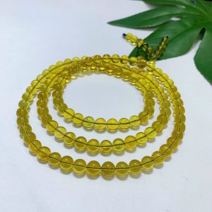 Vòng hổ phách caribe xanh dominica 108 hạt 8mm