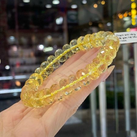 Vòng thạch anh vàng citrine cao cấp 4A 11mm