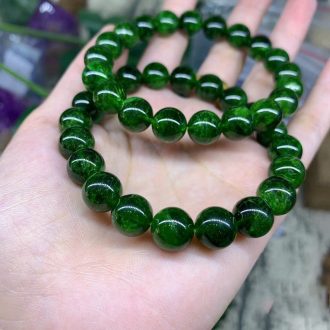 Vòng tay đá Diopside ngọc lục bảo cao cấp 10mm