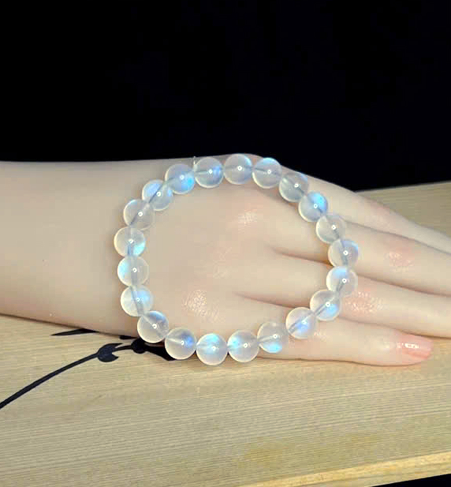 vòng moonstone đá mặt trăng cao cấp 5a 10mm